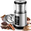 SHARDOR One Touch Coffee Grinder Electric, Spice, Herb, For Coffee Bean Spices and Seeds with 1 Removable Stainless Steel Bowl, Dry Grinder, Silver