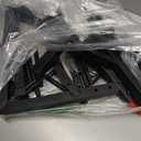 ODSNANIE Garden Hose Holder for Outside,Water Hose Holders with 2 Bird Statue Shepherds Hooks & 5 Spikes,Double-Sided Freestanding Hose Stand Heavy Duty Hose Storage Rack for Outdoor Yard Lawn Farm (Black-1)