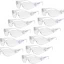 JORESTECH Eyewear Protective Safety Glasses, Polycarbonate Impact Resistant Lens Pack of 12 (Clear)