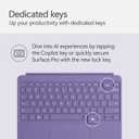 Microsoft Surface Pro Keyboard and Slim Pen 2 Bundle for Surface Pro 12" Device, Alcantara Material, Violet