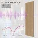 4-Piece Wood Slat Wall Panel for Interior Wall Decor Noise Cancelling 47.2" x 23.6" Peel and Stick Acoustic Decorative 3D Sound Absorbing Wall Paneling, Natural Oak, 4pcs - 47.2" x 23.6"