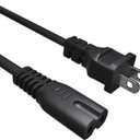 AC Power Cord Cable Compatible for HP OfficeJet Pro 4650 6978 8035 8025 8600 9015 8710 4630 8028 8020 8720 9025 8610 5212 5255, 2 Prong Replacement 6Ft Printer Power Cable UL Listed