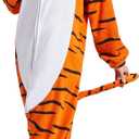DarkCom Tiger Onesie Halloween Costume One Piece Unisex Adult Pajamas Women Men Sleepwear Christmas Pajamas 2XL
