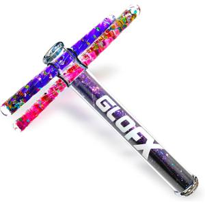 GloFX Galaxy Liquid X Kaleidoscope Tube Toy  Dual Glitter Wands (Pink & Purple)  Includes Kaleidoscope, 2 Wands & Spacers  Sensory Toy for Ages 15+