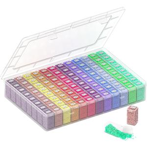 Newly Upgraded Transparent Large Capacity Diamond Painting Storage Containers,96 Grid Craft Organizers and Storage, Suitable for Nail Art, Necklaces, Bead Storage Containers