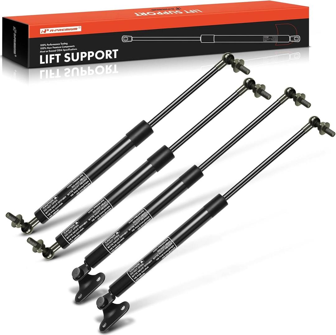 A-Premium Hood and Tailgate Rear Hatch Lift Supports Shock Struts Replacement for Toyota Landcruiser 100 Series Lexus LX470 1998-2007 4-PC Set