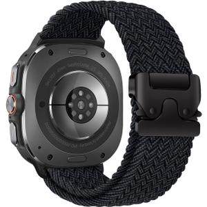 Compatible with Samsung Galaxy Watch Ultra Bands (2025/2024), Upgrade Parachute-style Buckle, Stretchy Braided Sport Strap for Galaxy Watch 7 Ultra Band 47mm/Watch 8 Ultra Men Women