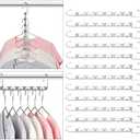 Magic Clothing Hangers Space Saving Sturdy Metal Hangers Wardrobe Closet Organizer Space Saving Hanger Pack of 12 Cascading Hangers (10 inch)