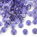 FUTUREPLUSX 1LB Purple Flat Glass Marbles, Purple Vase Filler, Glass Pebbles, Aquarium Rocks Fish Tank Beads for DIY Crafts Table Scatter Decor