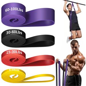 Alllvocles Resistance Band, Pull Up Bands, Pull Up Assistance Bands, Workout Bands, Exercise Bands, Resistance Bands Set for Legs, Working Out, Muscle Training, Physical Therapy, Shape Body, Men Women (0.3-1.3in)