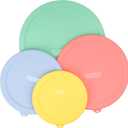 Silicone Replacement Lids Only Fit for Pyrex 322 1 Quart, 323 1.5 Quart, 325 2.5 Quart, 326 4 Quart Prepware Glass Mixing Bowls, Food Grade, Dishwasher & Microwave Safe (Bowl not included) 4 Pack