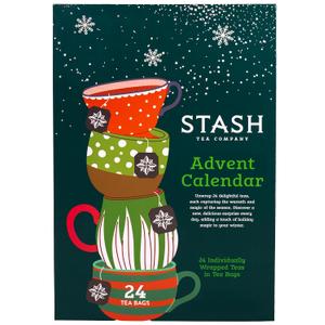 STASH Tea Advent Calendar 2025  24 Days Holiday Tea Sampler & Variety Pack  Black, Green and Herbal Teas