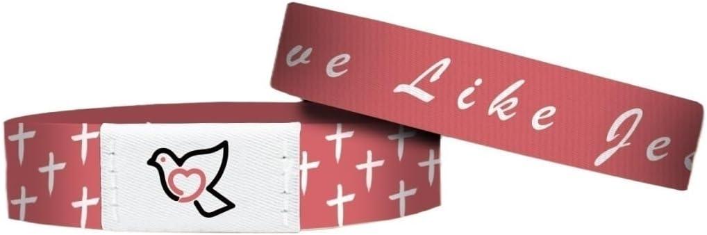 9 x Bible Verse Bracelets Christian Bracelet Wristbands with NFC (Daily Bible Verse Pink)