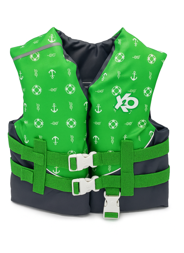 X2O Child Closed-Sided Life Vest, 30lbs - 50lbs, Green