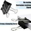 Extra Large Binder Clips 2.4 Inch(48 Pack), Upgrade Large Binding Clips Jumbo Paper Clips, Heavy Duty Big Clamps for Office and Home Supplies, Black