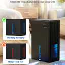 Dehumidifier, 95 OZ Dehumidifiers for Home (800 sq.ft), Quiet Small Dehumidifiers for Bedroom Bathroom Basements Closet RV, Auto Shut Off, Two Working Models and 7 Colors LED（Black）