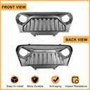 Matte Black Grille For Jeep Wrangler TJ Gladiator Vader Grill W Mesh 1997 1998 1999 2000 2001 2002 2003 2004 2005 2006
