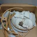 Baby Swings for Infants, Monamii Baby Swing, Infant Swing with 5 Speeds, 10 Lullabies, Electric Swing for Baby, Indoor & Outdoor Use (Beige)