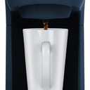 BELLA Dual Brew Single Serve Coffee Maker, Brews both Kcup and Ground Coffee, Large 14oz Capacity, Easy One Touch, Auto Shutoff, Navy (Blue)