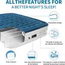 air Mattress Queen with Built in Pump 16 Inch Portable Inflatable Mattress Deluxe Flocking Inflatable Mattress for Temporary Guest Accommodation, Camping, and Home use MAX is 660 pounds