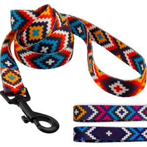 CollarDirect Aztec Dog Leash Nylon Tribal Pattern Cat Pet Leashes for Small Medium Large Dogs Puppy Lead 5 FT Long for Walking (Pattern 3, S, New)