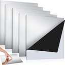 Gisafai 4 Pcs 304 Stainless Steel Sheets Stainless Steel Plates Mirror Surface Polishing Finish Stainless Steel Shim Plates Metal Sheets for Crafts Kitchen DIY Making (11.81 x 11.81 x 0.016 Inch)