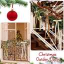 36 Pcs Large Velvet Bows for Christmas Tree 6 X16'', 3/4'' Wide Brown Green Cream Velvet Christmas Bow Ribbon Neutral Xmas Tree Ornament for Holiday Home Decor Wreath Door Garland Rustic Crafts