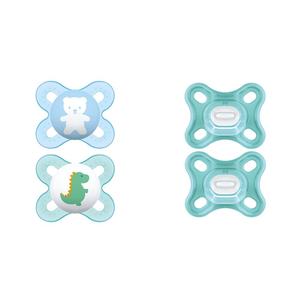 MAM Original & Comfort Silicone Baby Pacifiers, Sterilizer Case, Breastfed Nipple, 0-3 Months, 2 & 2 Count