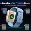 Fitpolo Smart Watches for Men/Women, 1.8'' Alexa Built-in Fitness Tracker Watch with Bluetooth Calls, IP68 Waterproof, Heart Rate/Sleep/SpO2/Stress Monitor, 110 Sport Modes for Android & iPhone