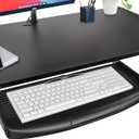22"Wx11"D Under Desk Keyboard Tray Slide Out, Pull Out Keyboard Tray for Desk, Keyboard Holder Under Desk,Sturdy Keyboard Shelf Under Desk, Black Keyboard Drawer Desk Extender