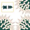 3 Sets Christmas Lights, 150 Count 33 FT Each Mini String Lights, Clear Green Wire Fairy Light, 120V UL Certified Connectable Xmas Tree Light for Holiday Patio Party Outdoor Decoration, Warm White