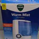 Vicks Warm Mist Humidifier FilterFree 1 Gal Tank,Auto ShutOff,Night Light,VapoPad and VapoSteam Compatible,(Pack of 2) (White)