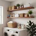 Perpereke home 48 in Floating Shelves for Wall Decor Color Walnut, Pack 1