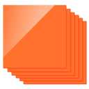 SINJEUN 6 Pack 12 x 12 Inch Orange Acrylic Sheet, 1/8 Inch Thick Acrylic Plexiglass Board, Acrylic Plexiglass Panels for Craft, Signs, Painting, Photography Background, Display Stand