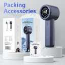 CIBAIL Mini Fan Portable Handheld - USB Rechargeable, 3 Speeds, 3H Max Cooling, Ultra Quiet, Lightweight Pocket Fan for Travel, Office, Home (Blue)