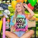 100 Days of School Shirt for Women Teacher T Shirts Back to School Inspirational Tee Tops (XL)