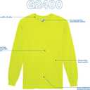 Gildan Adult Ultra Cotton Long Sleeve T-Shirt, Style G2400, 72, (Green, L)