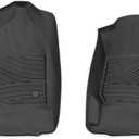 Rough Country Flex-Fit Front Floor Mats for Chevy Silverado & GMC Sierra 1500/2500HD/3500HD (20142019) Crew Cab - Custom All-Weather Non-Slip TPE Liners w/Spill Saver Lip