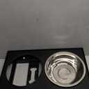 LAKIPETN Elevated Dog Bowls with 1 Stainless Steel Bowls, Raised Dog Food Bowl Stand 5 Height Adjustable (3.1", 9", 10", 11", 12") Non-Slip Feeder Station Set for Medium and Large Dogs - Black