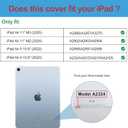 ProCase Smart Case for iPad Air 11-inch M3 M2 2025 2024/10.9 Air 5th 4th Generation 2022 2020, Protective Cover for Air 5 4 -Starlight