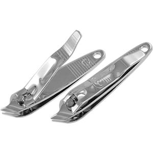 uxcell 2 PCS Angled Nail Clipper Set, Metal Slanted Edge Nail Cutting Clippers for Women and Men, Sharp Fingernail Cutter Toenail Clippers for Thick Toenails, Silver