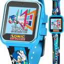Sonic the Hedgehog Kids Smart Watch - Interactive Touchscreen with Games, Selfie Camera, Step Tracker, Alarm, and Printed Silicone Strap - Fits Wrists 5.5" to 8.0"