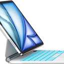 for iPad Air 11 inch Case with Keyboard (M3/M2, 2025/2024), iPad Pro 11 (4th/3rd/2nd/1st Gen) & Air 5/4th,Magic-Style Magnetic  Floating Cantilever Stand - Multi-Touch Trackpad (White)