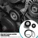 X AUTOHAUX Serpentine Drive Belt Tensioner Pulley and Idler Pulley Belt Assembly for Mercedes-Benz C240 C320 CL500 CLK320 E320 E500 ML500 S350 SL55 for AMG AC Belt Tension Idler Pulley