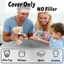 Faux Fur Bean Bag Cover (No Filler) Stuffed Animal Storage Adults Kids Pink, M For Kids