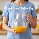 2 Quart Plastic Pitcher, Clear Water Pitcher with Lid, Fridge Jug, BPA-Free, Shatter-Proof, Great for Iced Tea, Lemonade, Juice, Milk, and More (2 Quart/72oz)