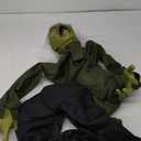 Halloween Outdoor Decoration Luminous Green Face Zombie Ground Plug, Electronic Animation Zombie Prop, with Glowing Red Eyes, for Cemetery Lawn Yard Haunted House