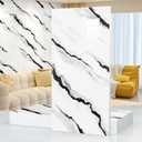 10pcs 23.6"x11.8" Marble Peel and Stick Waterproof Wall Panels - Heat-Resistant Backsplash Tile, PVC Wall Panels for Kitchen,Bathrooms,Living Rooms, Bedrooms, TV Walls,Black and White (19.4 Sq. Ft.)