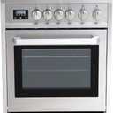 RANGAIRE RRE241TS 24" Electric Range with 4 Burners, 3.0 cu. Ft. Capacity, Freestanding Slide-in AirFry, Convection Oven, Easy Reach Racks, Soft Close Door, Clock and Timer, Stainless Steel