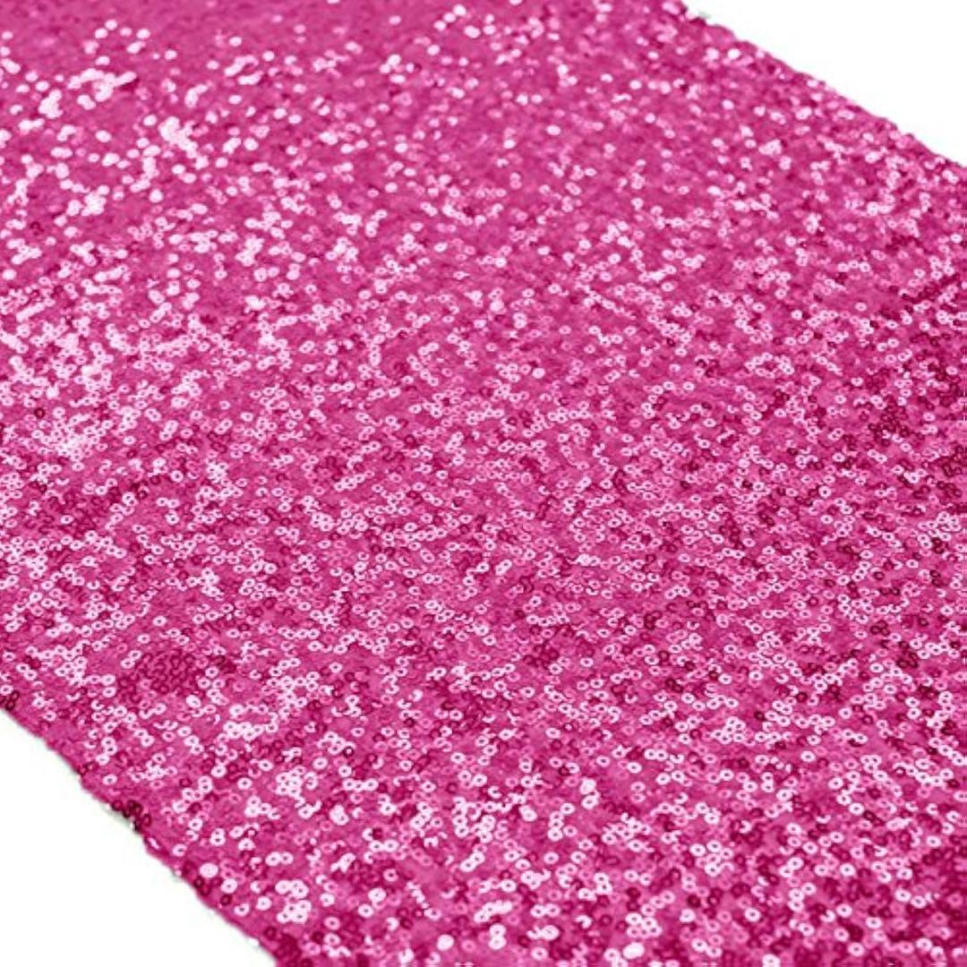 ShinyBeauty Hot Pink Sequin Table Runner 12x108-Inch Wedding Shower Decorations Fuchsia Table Runner-Pack of 5 ShinyBeauty Hot Pink Sequin Table Runner 12x108-Inch Wedding Shower Decorations Fuchsia Table Runner-Pack of 5